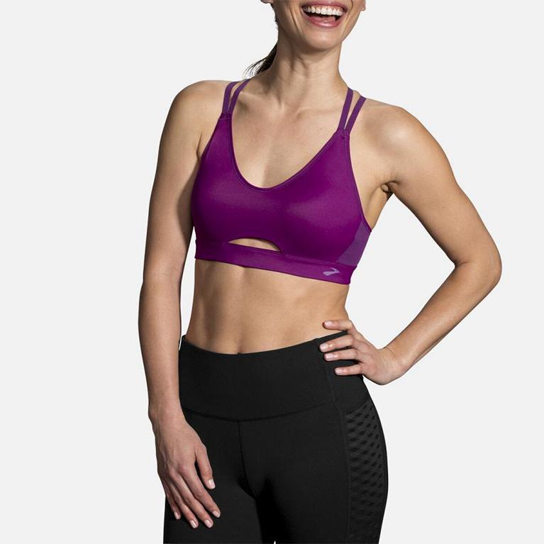 Brooks FastForward Free Running Bra - Women's - Purple (24075-ULFD)